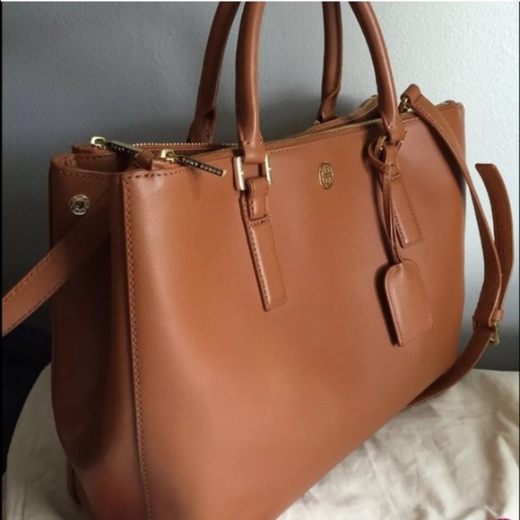 Tory Burch Robinson double zipper tote