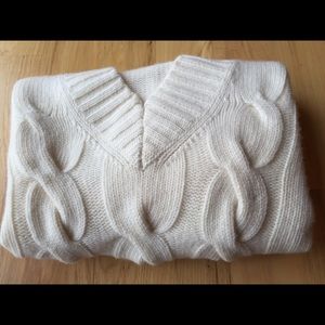 J.crew off white v neck sweater