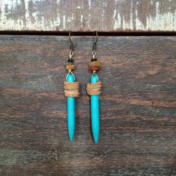 Turquoise earrings - Picture 2 of 4