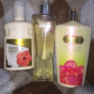 BBW exotic coconut&forever sunshine, hello darling