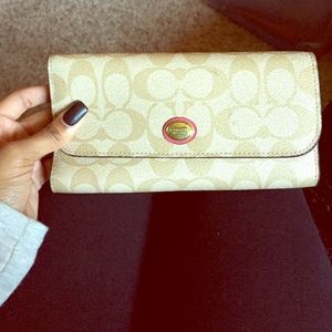 Coach wallet and check holder