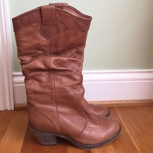 Steve Madden genuine leather tan boots - size 7.5