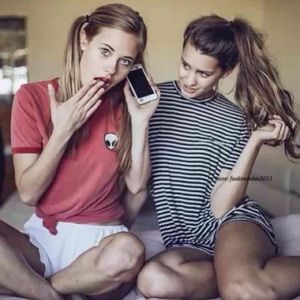 Brandy Melville heather red short sleeve