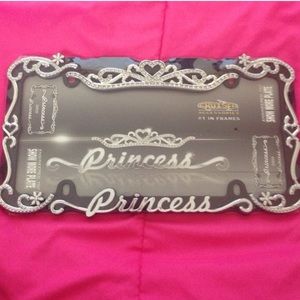 Princess license plate frame