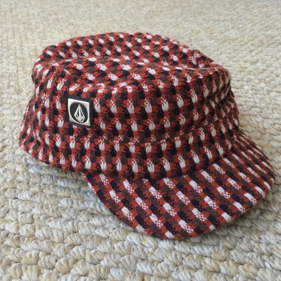 Volcom Red Plaid Hat