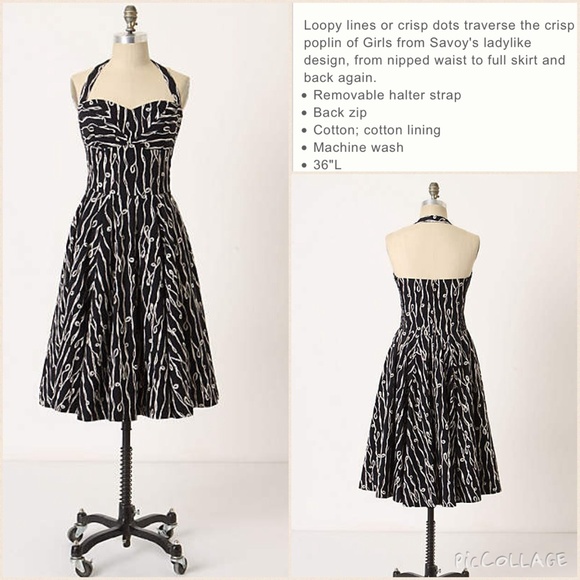 ⭕️SOld⭕️Anthro Traced Twirls Dress 8/10