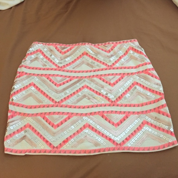 Express tribal/Aztec print bodycon mini skirt