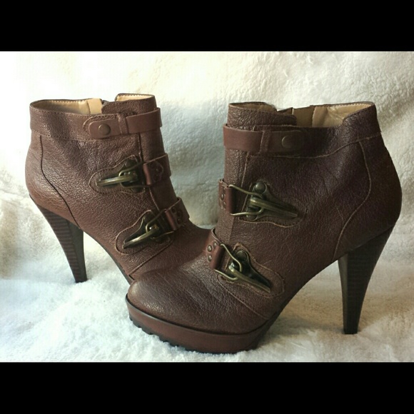 Nine West Leather Desponia Alpine Hiking Booties