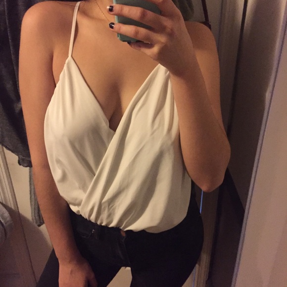 Deep V-neck bodysuit