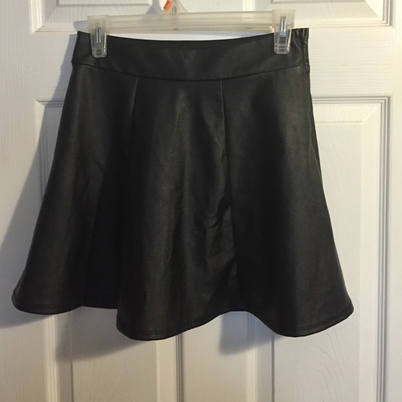 Faux leather skirt