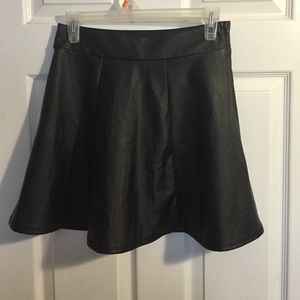 Faux leather skirt