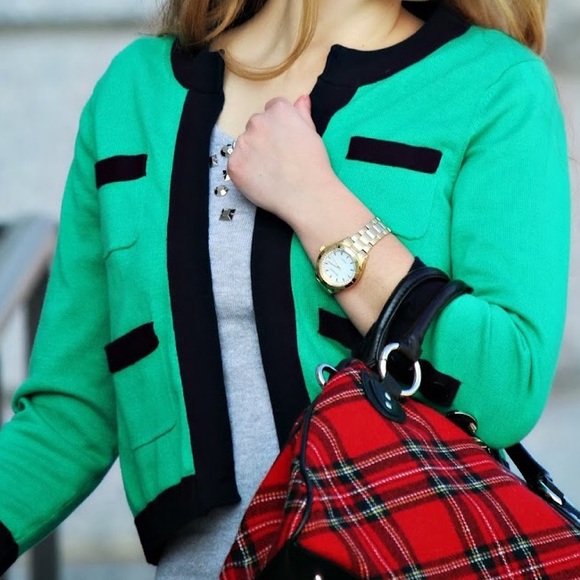 Green and Navy blue blazer/ cardigan
