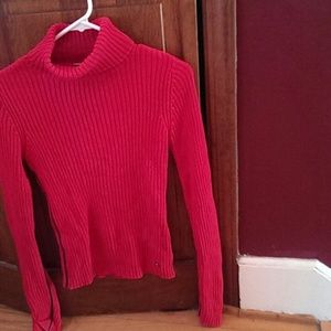 Red Tommy Hilfiger turtleneck