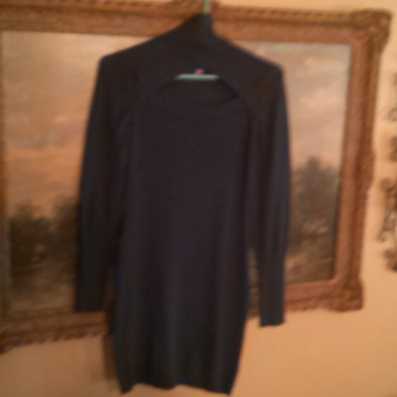 Turtleneck with keyhole sweater dress