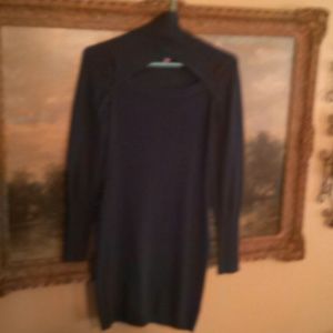 Turtleneck with keyhole sweater dress