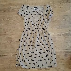Bird print dress