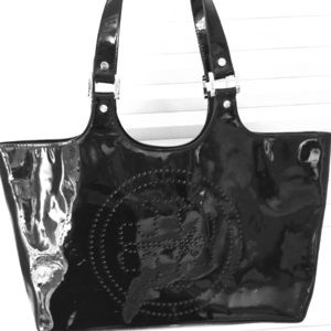 Tory Burch black Patent Leather tote bag