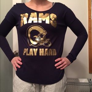 NWOT Victoria's Secret pink St Louis Rams top XS