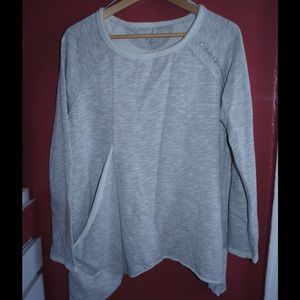 Calvin Klein performance grey uneven sweatshirt