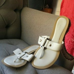 Liz Claiborne white sandals