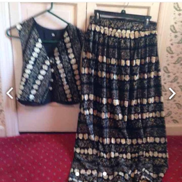 Velvet skirt & vest for Christmas