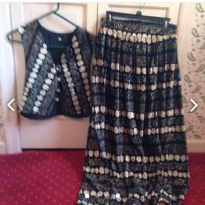 Velvet skirt & vest for Christmas