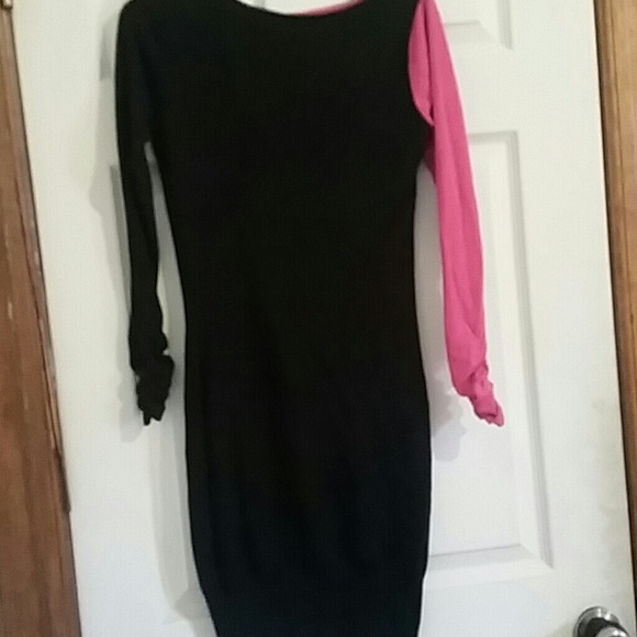 Bodycon pink and black dress - Picture 4 of 4