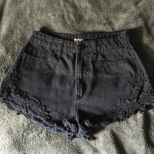 Black high waisted shorts