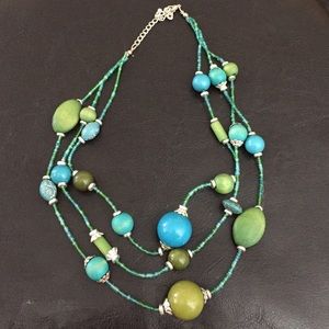 Sexy turquoise blue and green necklace