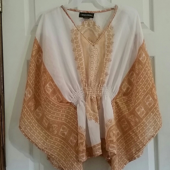 White and tan shear top - Picture 1 of 4