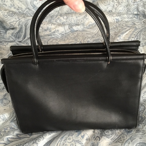 Vintage Black leather Coach Handbag