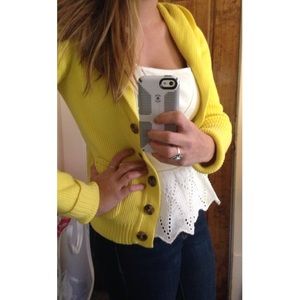 Aerie Sunny Yellow Cardigan with a Hood