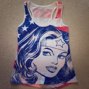 Wonder Woman DC comics tank top (American flag)