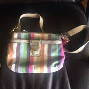 Coach multi-color crossbody bag nd clutch