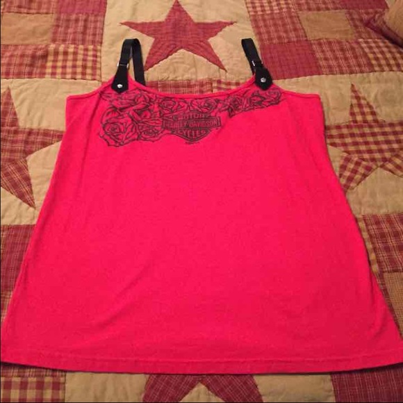 Harley Davidson Tops - Super cute red Harley Davison tank