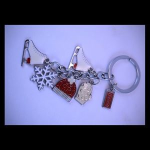 Coach Winter Theme Keychain 100% Authentic!