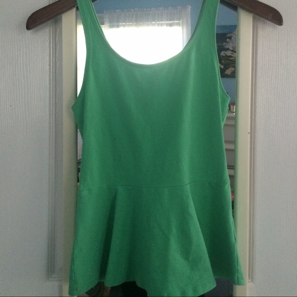 Mint green peplum shirt