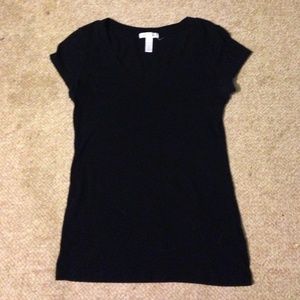 Black v-neck.