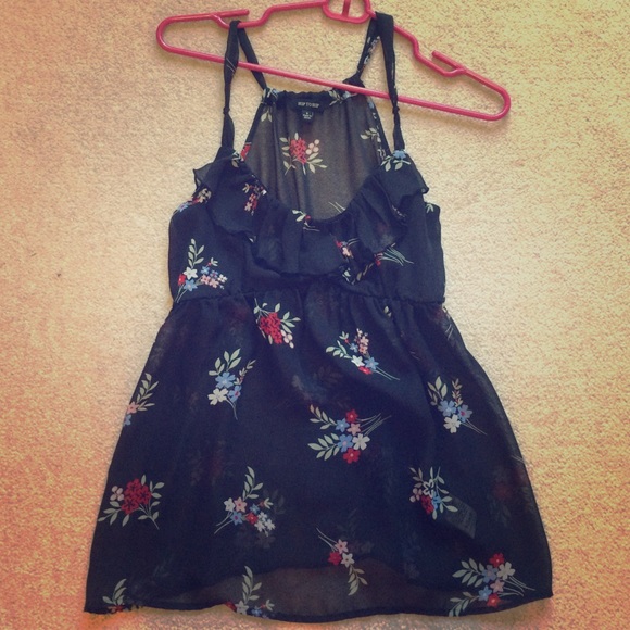 Floral sheet sleeveless (tank) top