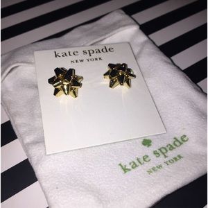 NWT Kate Spade Gold Bow Stud Earrings with Dustbag