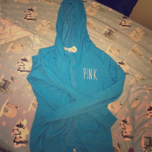 Pink Victoria secrets baby blue sweater