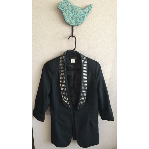 Black blazer with studs