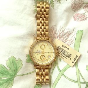 Fossil Gold Chronograph Boyfriend Watch