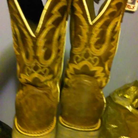 DARK brown Justin's Boots 8 B - Picture 2 of 4