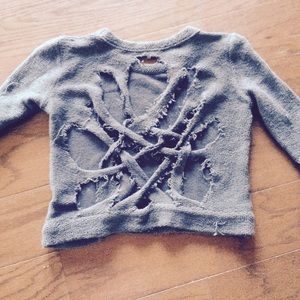 chaser la distressed sweater