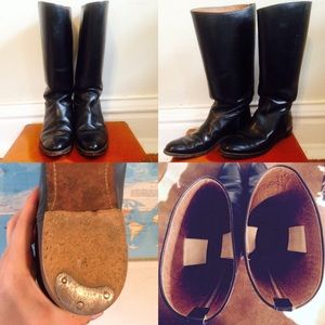 Beautiful black leather riding boots