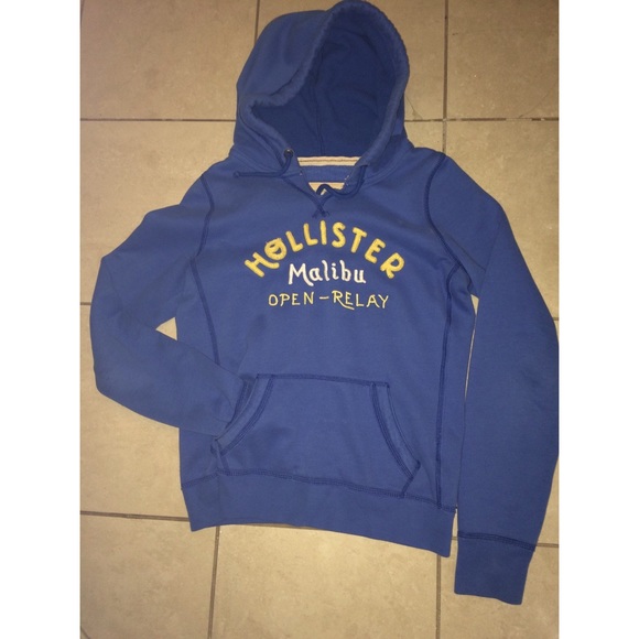 Electric Blue Hollister Logo Hoodie - Picture 1 of 1