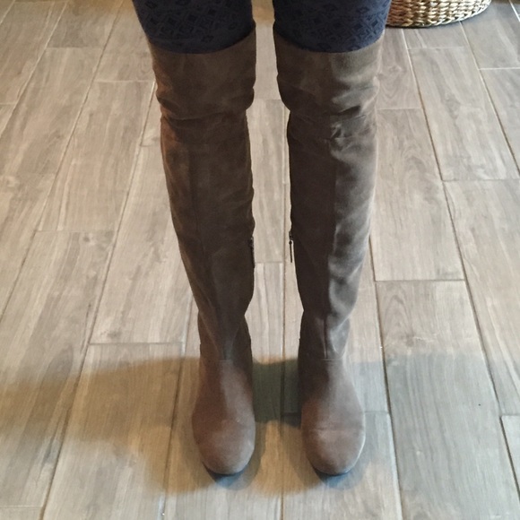 Over the knee Calvin Klein suede boots