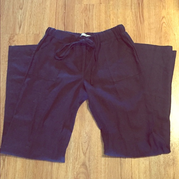 Navy blue linen pants