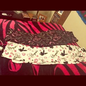 2 pairs of play boy PJ pants
